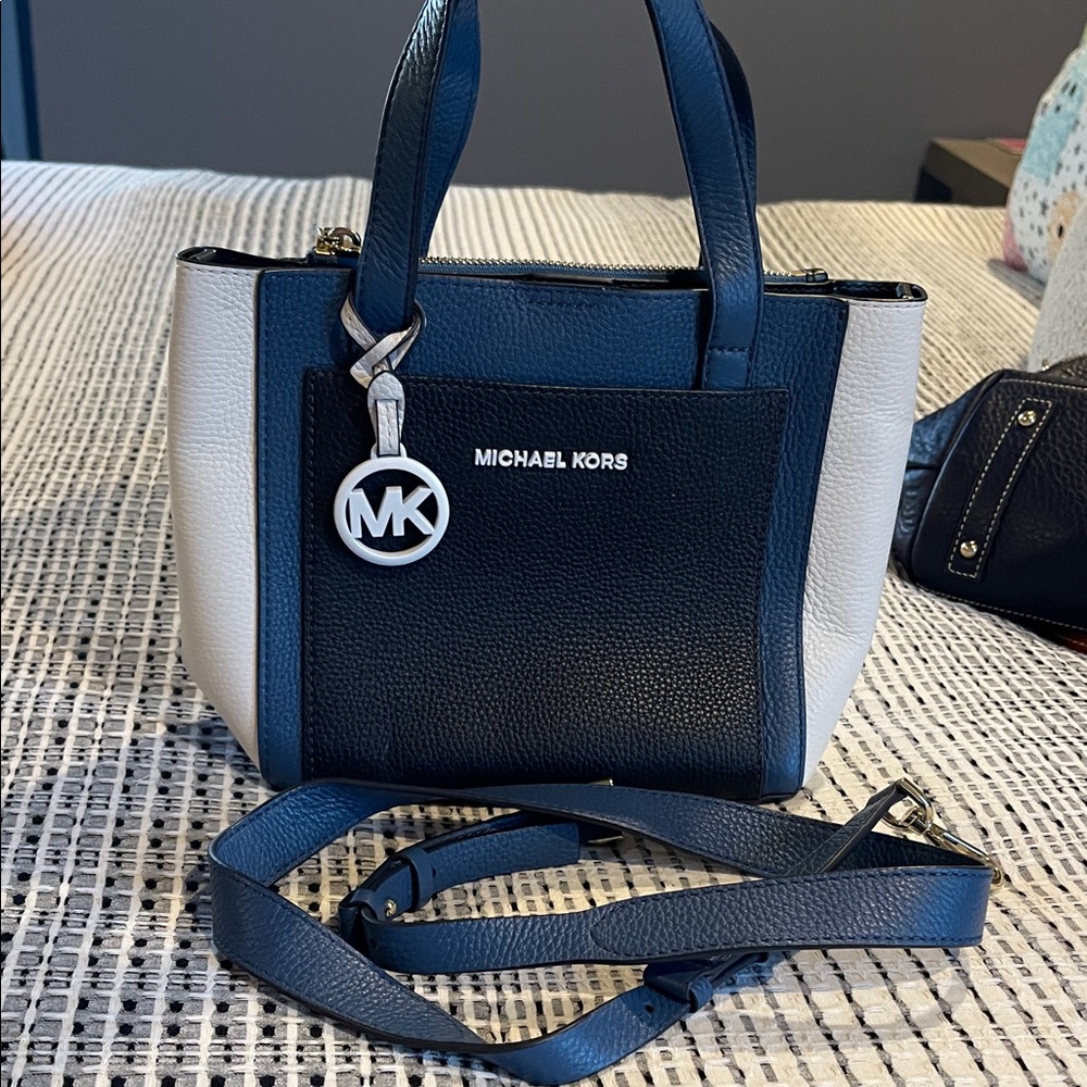 Michael Kors Black and White Satchel